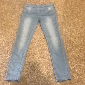 Light jean jeggings